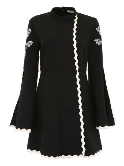 Shop Vivetta Embroidered Isabey Dress In Black (black)