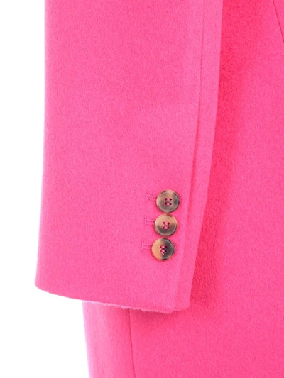 Shop Alberto Biani Coat Classic In Fuxia