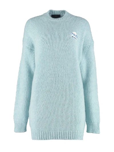 Shop Alanui Global Warming Alpaca Blend Sweater In Blue