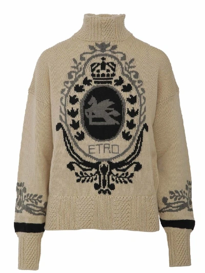 Shop Etro Sweater In Beige