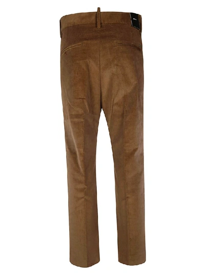 Shop Dsquared2 Cropped Trousers In Brown