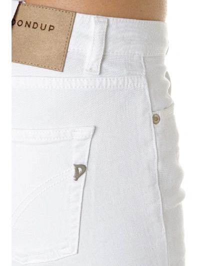 Shop Dondup Ollie White Cotton Denim Jeans