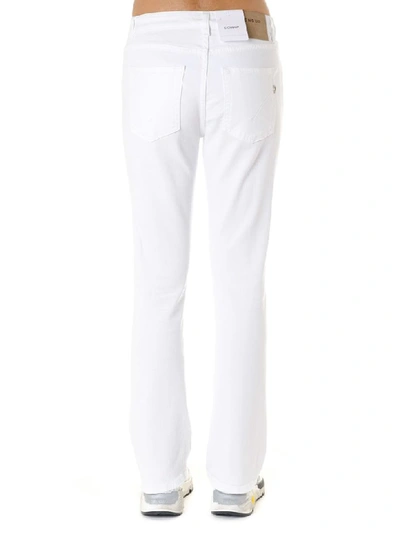 Shop Dondup Ollie White Cotton Denim Jeans