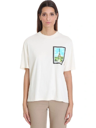 Shop Ami Alexandre Mattiussi T-shirt In Beige Cotton