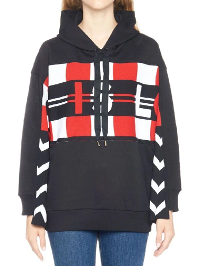 Shop Stella Mccartney Logo Football Hoodie In Black