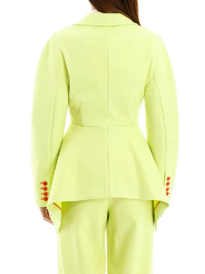 Sies Marjan Haru Single-breasted Twill Jacket In Fluo Yellow (yellow)