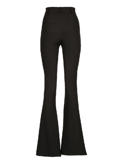 Shop Hebe Studio Bianca Flared Trousers In Black
