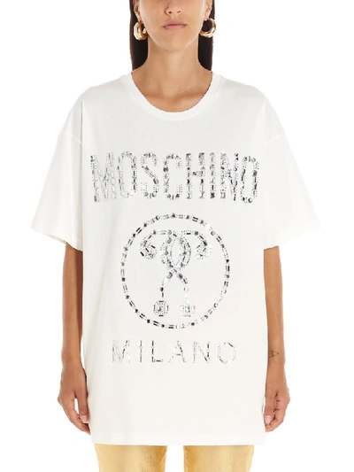 Shop Moschino T-shirt In White