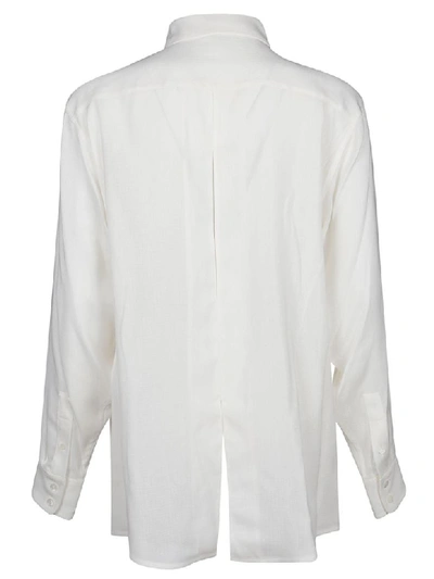 Shop Victoria Beckham Slash Black Shirt In White