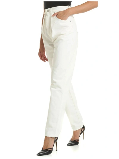 Shop Alberta Ferretti - High Waist Jeans In White
