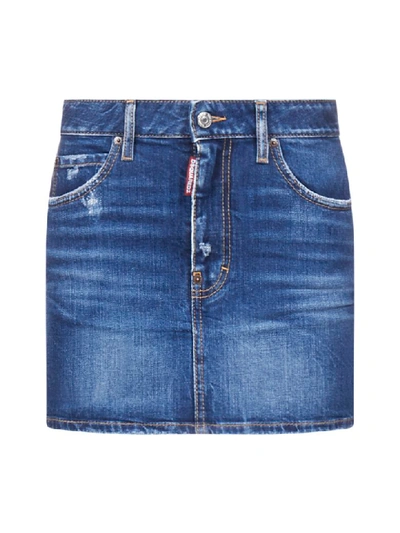 Shop Dsquared2 Skirt In Blue