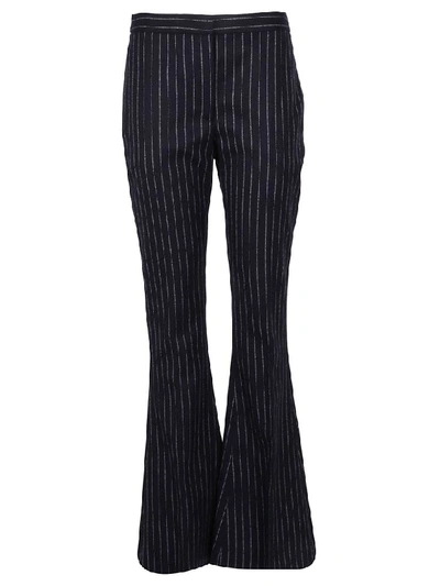 Shop Alexander Mcqueen Pants In Navy Ivory