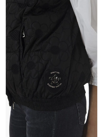 Shop Moncler Genius Simone Rocha Black Sleeveless Down Jacket