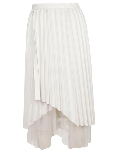 Shop Ermanno Scervino Pleated Skirt In White