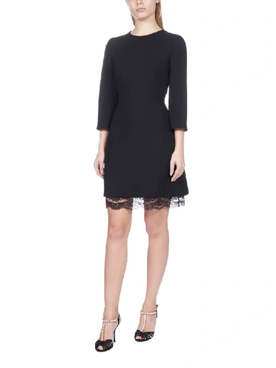 Shop Dolce & Gabbana Lace Dress In Nero