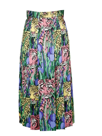 Shop Gucci Skirt In Multicolour