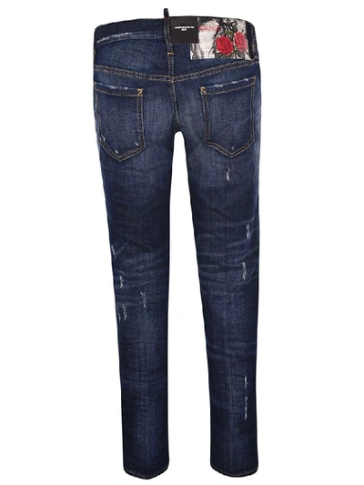 Shop Dsquared2 Jennifer Cropped Jeans In Blue