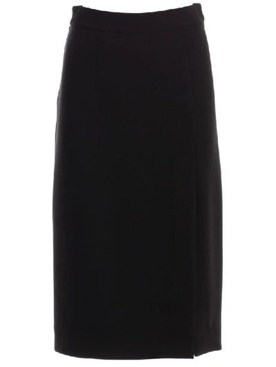 Shop P.a.r.o.s.h Split Pencil Skirt In Black