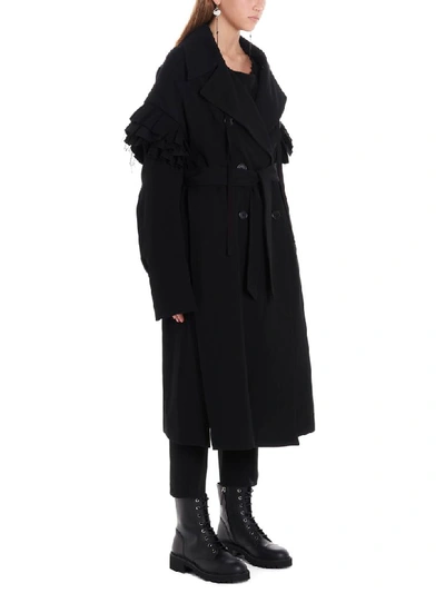 Shop Ann Demeulemeester Coat In Black