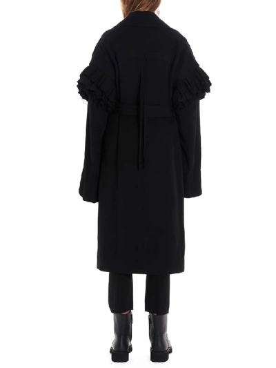 Shop Ann Demeulemeester Coat In Black