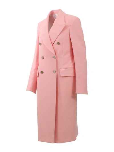 Shop Calvin Klein Rose Long Coat In Pink
