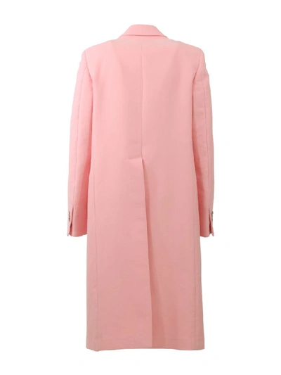 Shop Calvin Klein Rose Long Coat In Pink