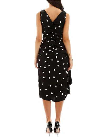 Shop Dolce & Gabbana Polka Dots Dress In Pois Bco Fdo Nero (black)