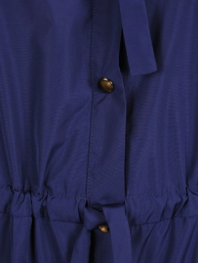 Shop Marni Drawstring Parka Coat In Blue