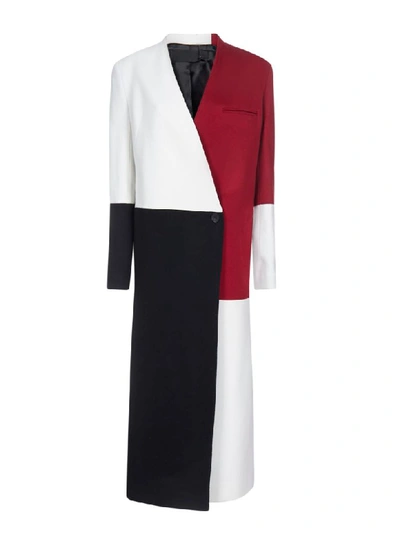 Shop Haider Ackermann Coat In Black Red White