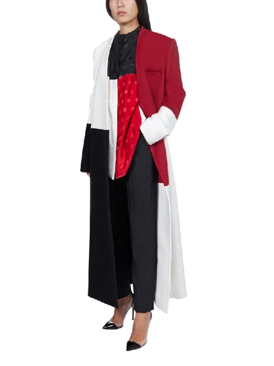 Shop Haider Ackermann Coat In Black Red White