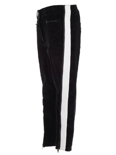 Shop Haider Ackermann Pants Byker W/sides Band In Conducer Blk Wht