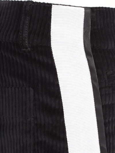 Shop Haider Ackermann Pants Byker W/sides Band In Conducer Blk Wht