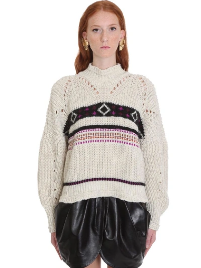 Shop Isabel Marant Caleen Knitwear In Beige Wool