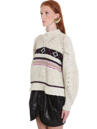 Shop Isabel Marant Caleen Knitwear In Beige Wool