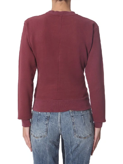 Shop Ben Taverniti Unravel Project Crew Neck Sweatshirt In Bordeaux