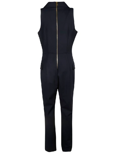 Shop Balmain Double Breasted Jumpsuit In Black