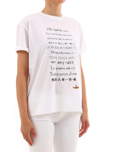 Shop Stella Mccartney T-shirt All Togther Now In White