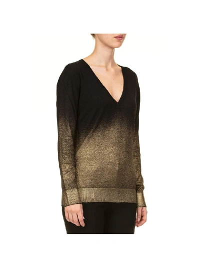 Shop Versace Viscose Blend Sweater In Black - Gold