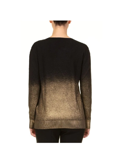 Shop Versace Viscose Blend Sweater In Black - Gold