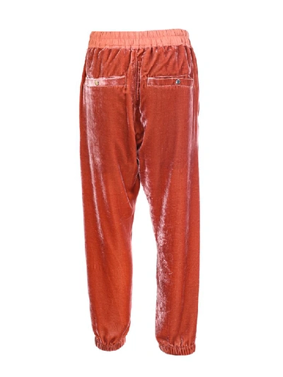 Shop Rick Owens Drawstring Velour Track Pants