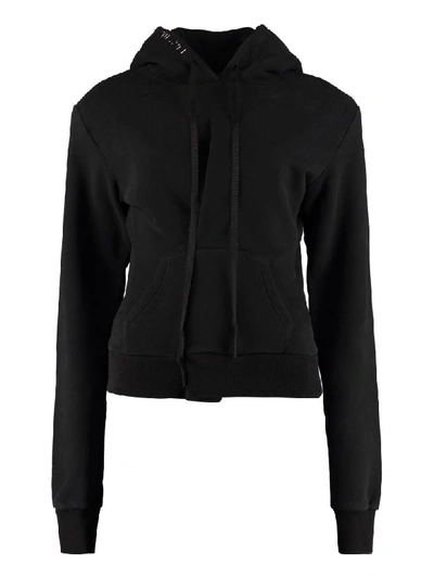 Shop Ben Taverniti Unravel Project Cotton Hoodie In Black