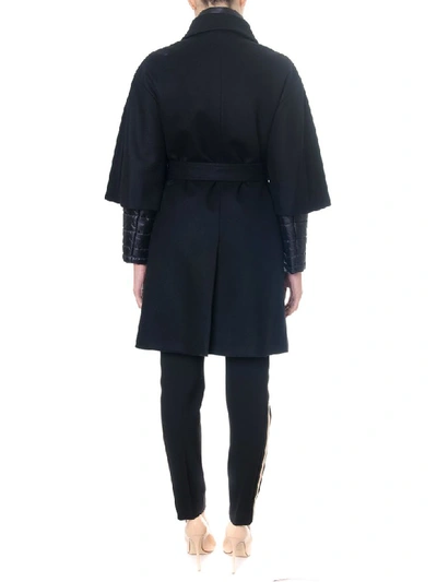Shop Fay Black Double Layer Cashmere Coat
