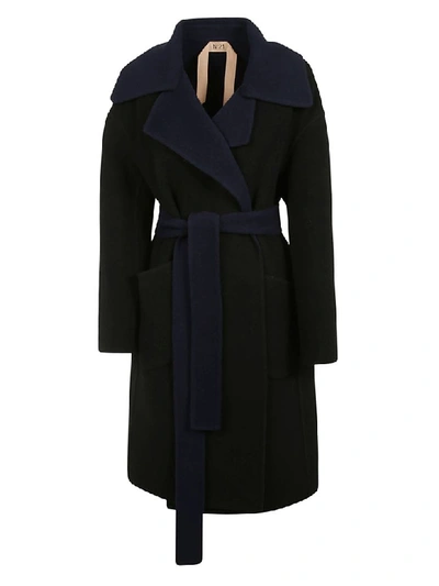 Shop N°21 Tie Waist Coat In Black