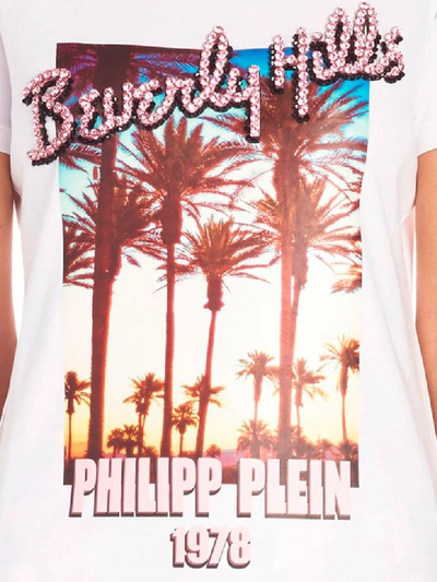 Shop Philipp Plein Beverly Hills T-shirt In White