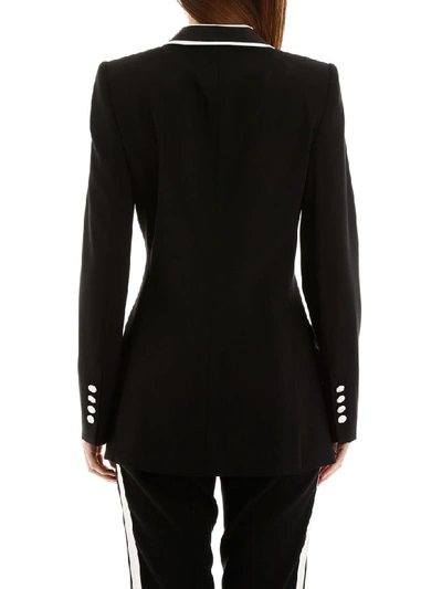 Shop Dolce & Gabbana Bicolor Tuxedo Jacket In Nero (black)