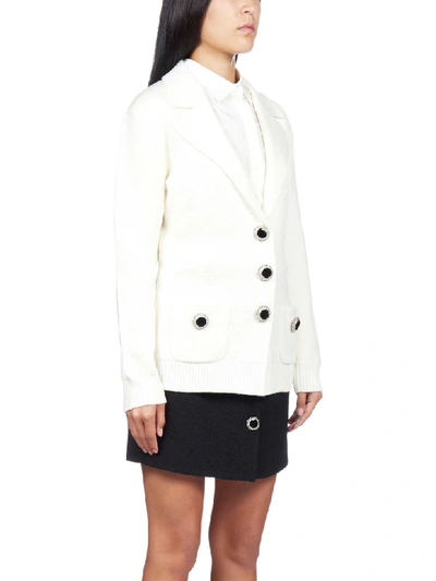 Shop Alessandra Rich Cardigan In Cream