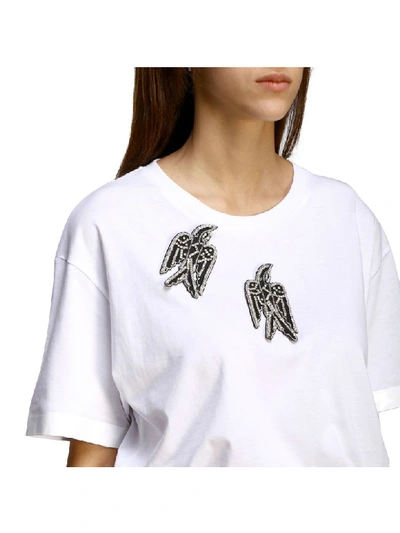 Shop N°21 N° 21 T-shirt N &amp;deg; 21 T-shirt With Swallow Applications In White