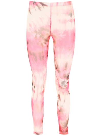 Shop Msgm Tulle Leggings In Rosa (pink)