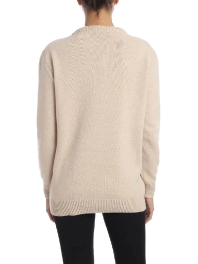 Shop Alberta Ferretti Af Inlay Sweater In Beige