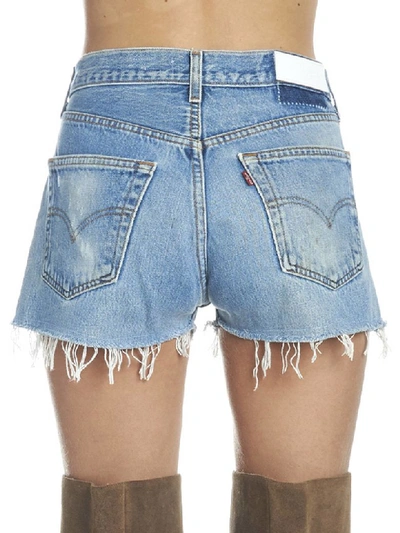 Shop Re/done Shorts In Light Blue